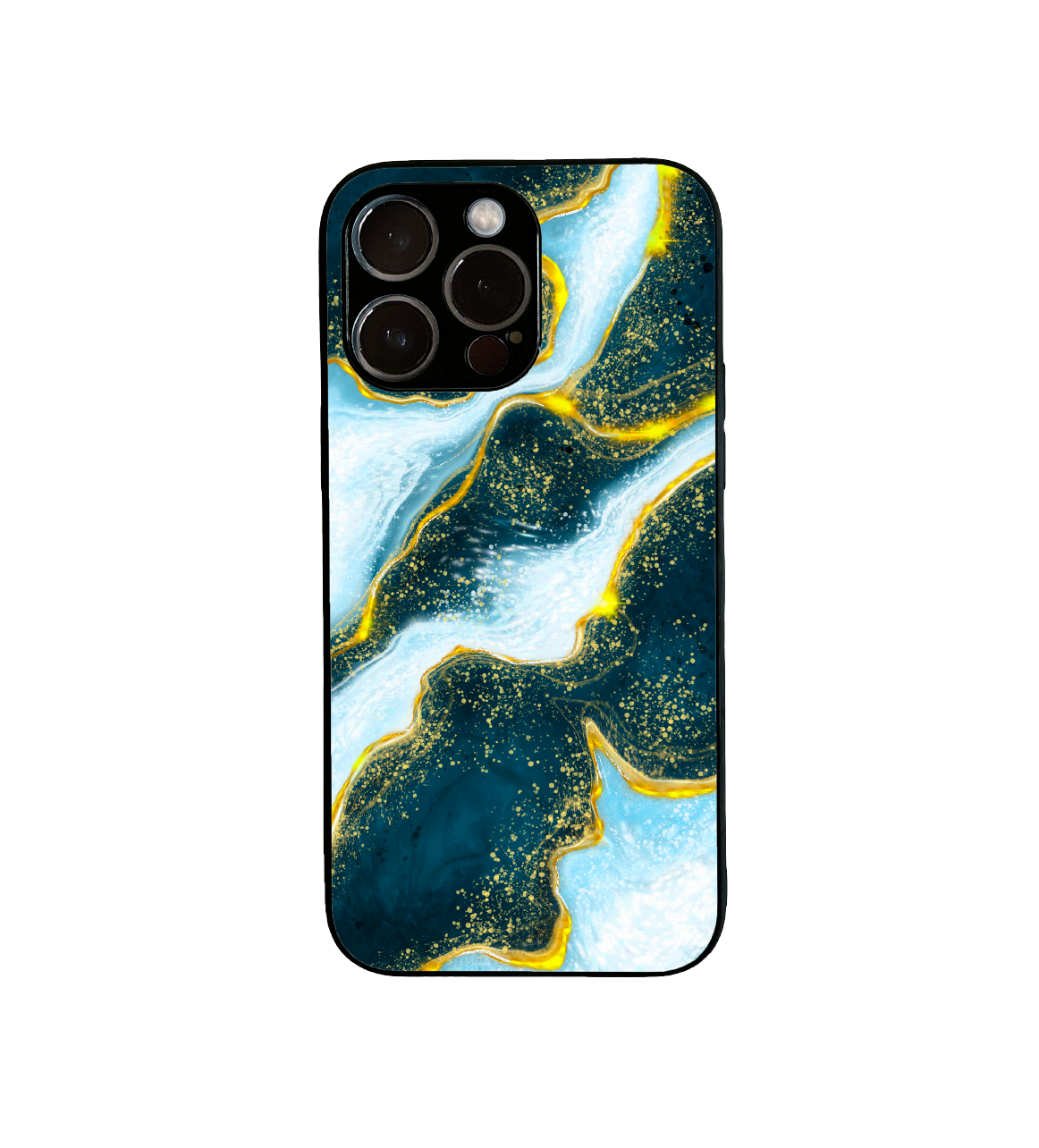 Kryt na telefon s motivem Mramor modro zlatý